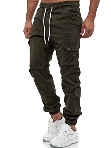 Tazzio Herren Cargohose Regular Fit 16610 Khaki 3XL von Tazzio