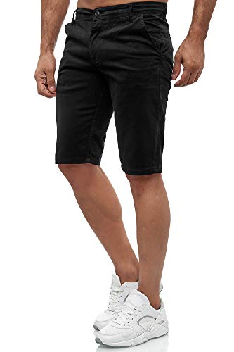 Tazzio Herren Chino Shorts 20549 – Kurze Hose Slim Fit Stretch Sommer Chinoshorts – Schwarz 40W von Tazzio