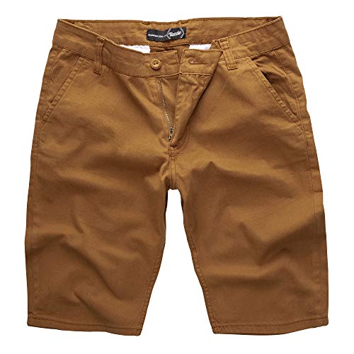 Tazzio Herren Chino Shorts Chinoshorts Designer Hose Camel W29 von Tazzio