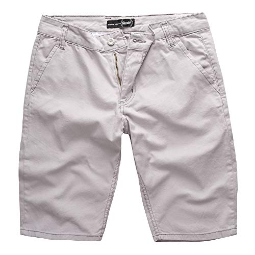 Tazzio Herren Chino Shorts Chinoshorts Designer Hose Grau W33 von Tazzio