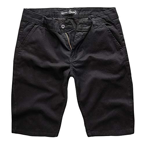 Tazzio Herren Chino Shorts Chinoshorts Designer Hose Schwarz W32 von Tazzio