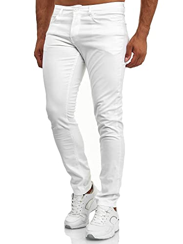 Tazzio Jeans Herren Slim Fit Stretch Jeanshose Hose Denim 165251 (38W/36L, Weiß) von Tazzio