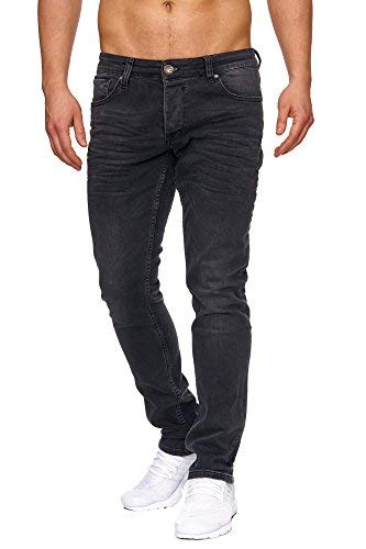 Tazzio Jeans Herren Slim Fit Stretch Jeanshose Hose Denim 16533 (42/36, Schwarz) von Tazzio