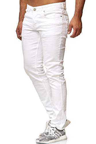 Tazzio Herren Jeans Slim Fit Weiss M533-2 Weiss 32/30 von Tazzio
