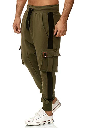 Tazzio Herren Jogginghose Cargohose im Haremstil 19618 Khaki XL von Tazzio