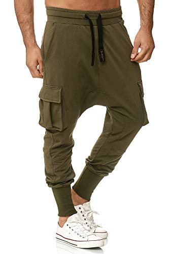 Tazzio Herren Jogginghose Cargohose im Haremstil 19619 Khaki S von Tazzio