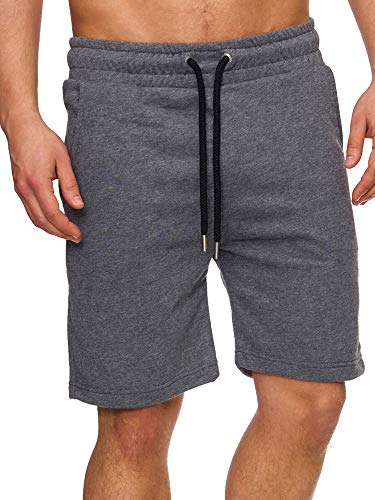 Tazzio Herren Shorts Cargo Hose Cargoshorts Bermuda Sweatshorts Kurze Jogging Hose Jogginghose Fitnesshose Traininghose Sweatpants Sporthose Freizeithose 17600 M1 Anthrazit L von Tazzio