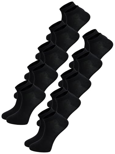 Tazzio Herren Sneaker Socken 10er-Pack Sneakersocken Socks A906 (Schwarz, 43-46) von Tazzio