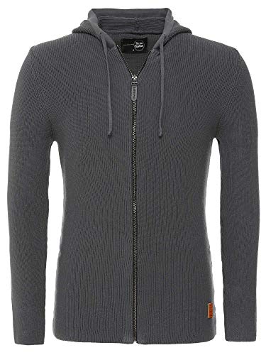 Tazzio Herren Strickjacke mit Kapuze D406 anthrazit 4 XL von Tazzio