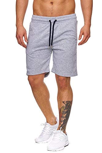 Tazzio Herren Sweatshort Jogginghose Fitnesshose Traininghose Sweatpants Sporthose Freizeithose 17600 Grau M von Tazzio