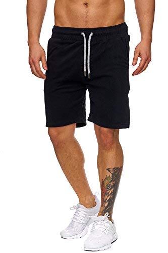 Tazzio Herren Sweatshort Jogginghose Fitnesshose Traininghose Sweatpants Sporthose Freizeithose 17600 Schwarz L von Tazzio