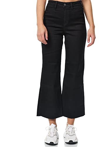 Tazzio Jeans Damen Flared Bootcut Stretch Hose Denim Jeanshose Regular Fit F113 (Schwarz, 36) von Tazzio