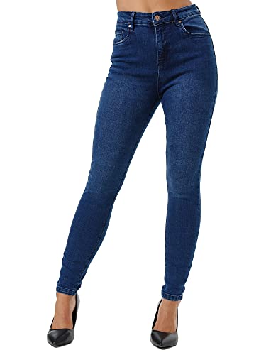 Tazzio Jeans Damen High Waist Denim Slim Skinny Fit Jeanshose Stretch Hose F101 Dunkelblau 34 Tazzio Jeans Damen High Waist Denim Slim Skinny Fit Jeanshose Stretch Hose F101 Dunkelblau 34 von Tazzio
