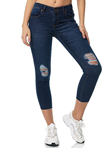 Tazzio Jeans Damen Skinny Fit Stretch Hose Denim Jeanshose Slim F111 (Blau, 42) von Tazzio