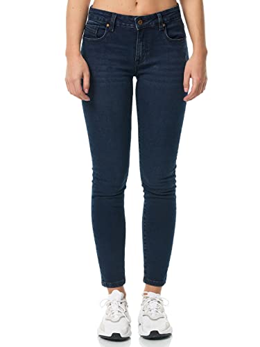 Tazzio Jeans Damen Skinny Fit Stretch Hose Denim Jeanshose Slim F112 (Dunkelblau, 52) von Tazzio