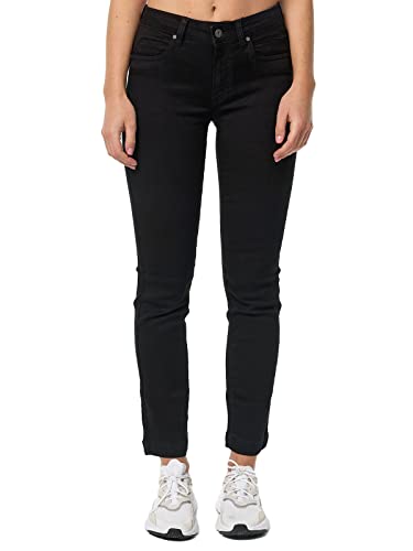 Tazzio Jeans Damen Straight Leg Stretch Hose Denim Jeanshose Fit F110 (Schwarz, 52) von Tazzio