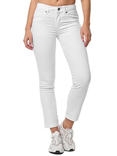 Tazzio Jeans Damen Straight Leg Stretch Hose Denim Jeanshose Fit F110 (Weiß, 40) von Tazzio