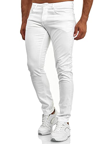 Tazzio Jeans Herren Slim Fit Stretch Jeanshose Hose Denim 165251 (30W/32L, Weiß) von Tazzio