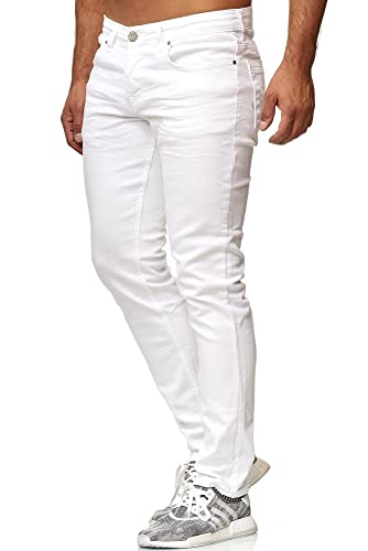 Tazzio Jeans Herren Slim Fit Stretch Jeanshose Hose Denim 16533 (31/32, Weiß) von Tazzio