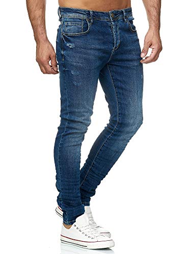 Tazzio Jeans Skinny Fit Herren Jeanshose Stretch Designer Hose Denim Blau (19534) 31W / 32L von Tazzio