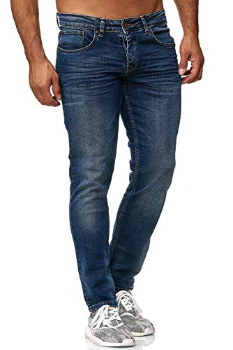 Tazzio Jeans Slim Fit Herren Jeanshose Stretch Designer Hose Denim Blau 38W / 34L von Tazzio