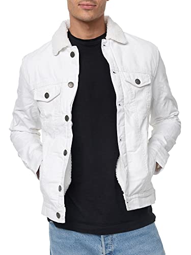 Tazzio Jeansjacke Herren Jeans Jacke Winterjacke Winter Übergangsjacke A400 (Weiß, XXL) von Tazzio