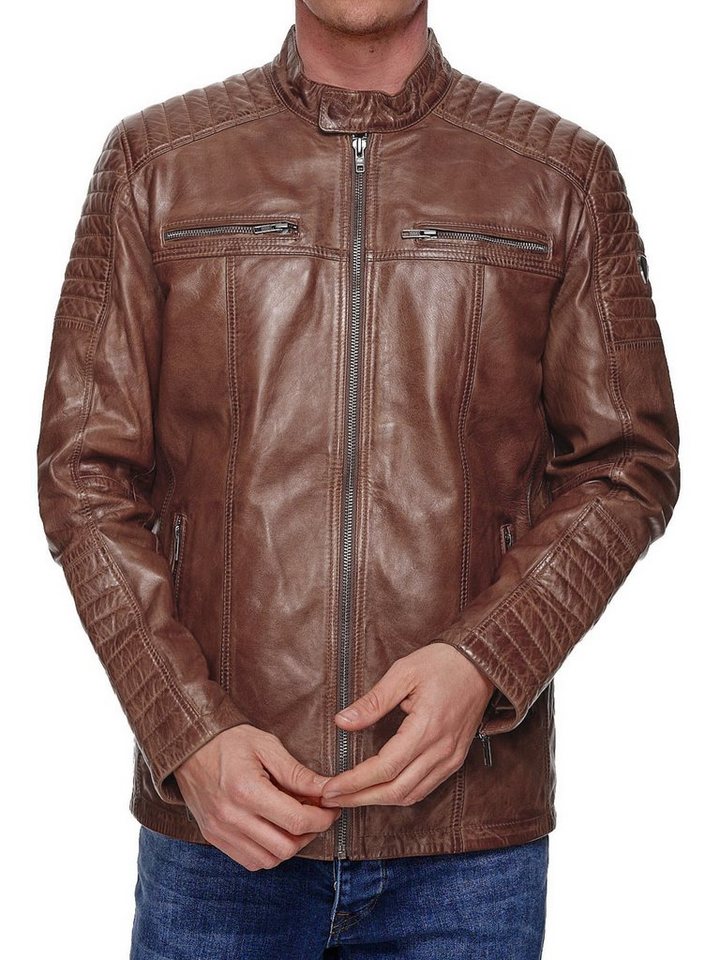 Tazzio Lederjacke 19709 Herren Echtleder Leder Jacke im Biker-Look von Tazzio