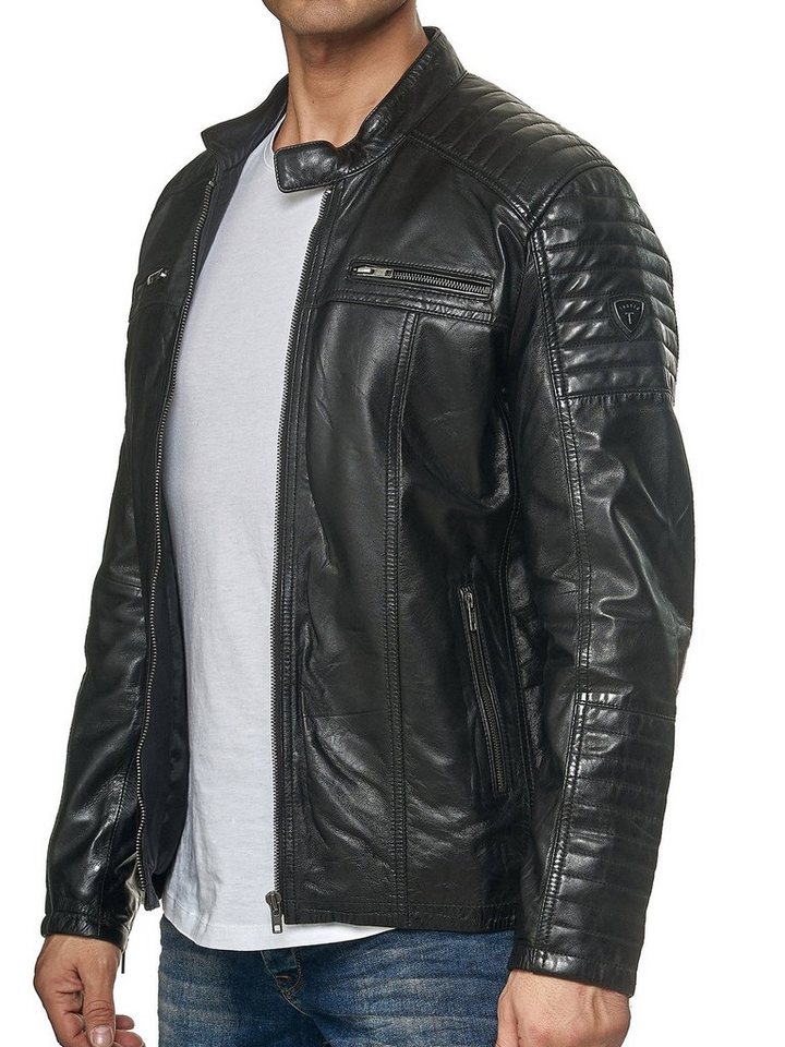 Tazzio Lederjacke 19709 Herren Echtleder Leder Jacke im Biker-Look von Tazzio