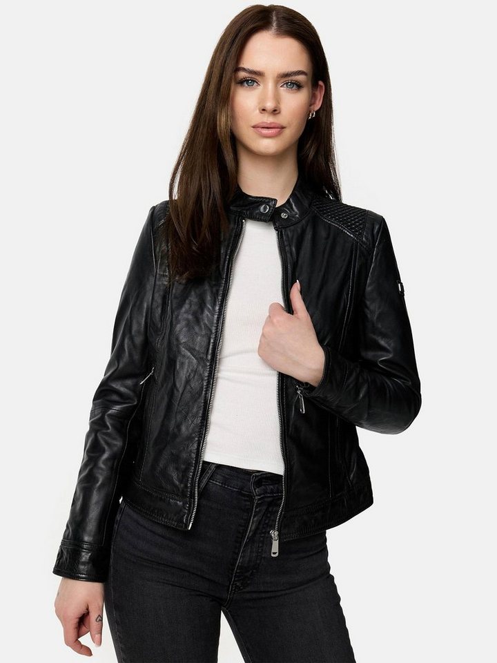 Tazzio Lederjacke F520 moderne & zeitlose Damen Jacke im Biker Look von Tazzio