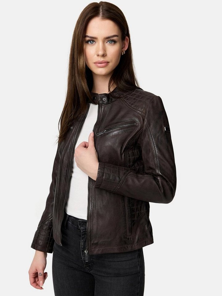 Tazzio Lederjacke F522 moderne & zeitlose Damen Jacke im Biker Look von Tazzio