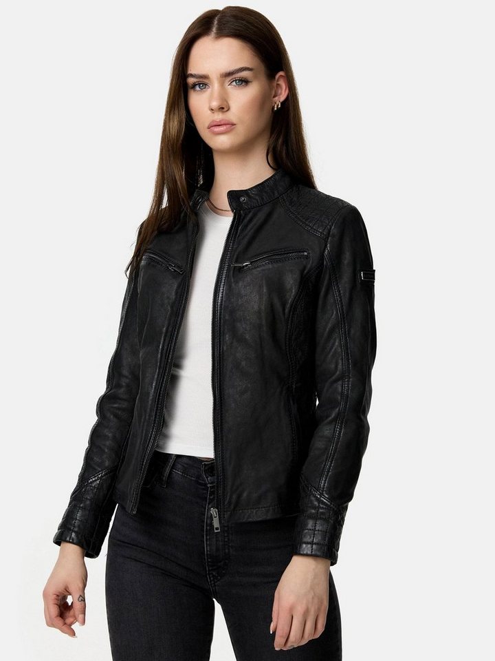 Tazzio Lederjacke F522 moderne & zeitlose Damen Jacke im Biker Look von Tazzio