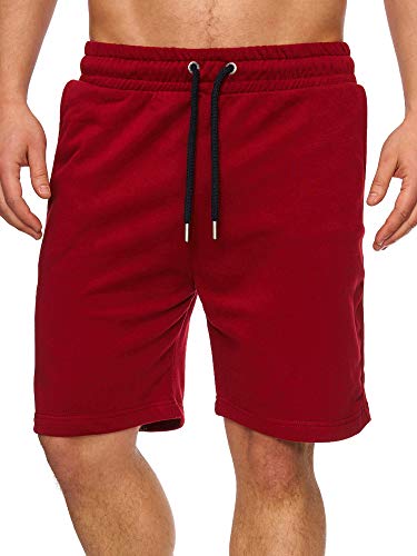 Tazzio Shorts Herren Sweatshorts Sweat Sporthose Kurze Hose Jogginghose Fitnesshose Traininghose Sweatpants 17600 (Bordo, 3XL) von Tazzio