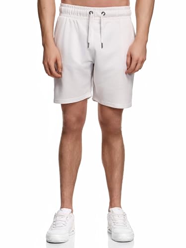 Tazzio Shorts Herren Sweatshorts Sweat Sporthose Kurze Hose Jogginghose Fitnesshose Traininghose Sweatpants 17600 (Weiss, 4XL) von Tazzio