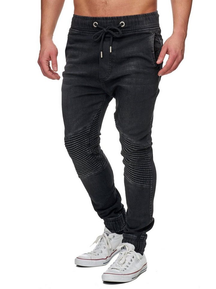 Tazzio Straight-Jeans 16505 Sweat Hose im Biker-Look & Jogger-Stil von Tazzio