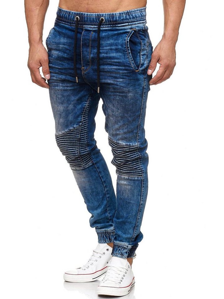 Tazzio Straight-Jeans 16505 Sweat Hose im Biker-Look & Jogger-Stil von Tazzio