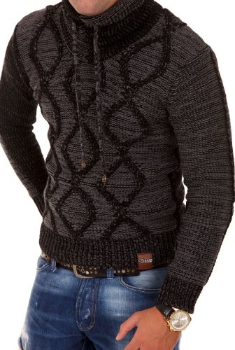 Tazzio Strickpullover mit Hochkragen Pullover 3992 [Schwarz, M] von Tazzio