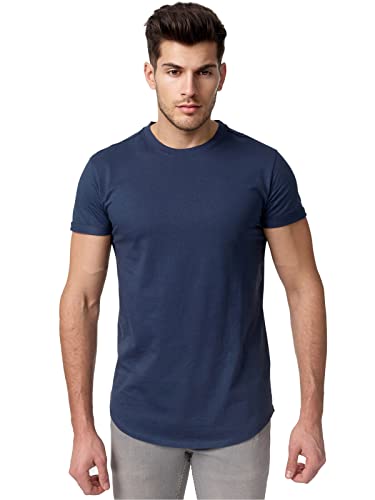 Tazzio T-Shirt Herren Rundhals Shirt Rundkragen Basic E105 (Navy, L) von Tazzio