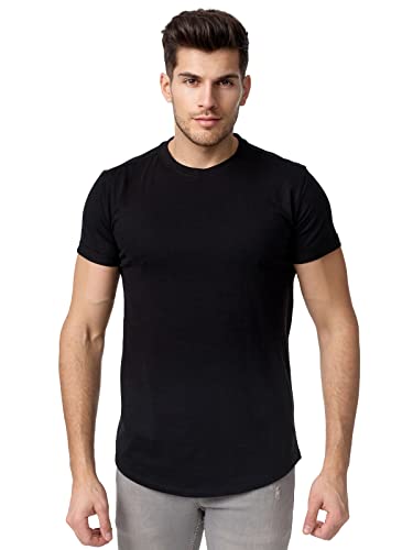 Tazzio T-Shirt Herren Rundhals Shirt Rundkragen Basic E105 (Schwarz, 3XL) von Tazzio