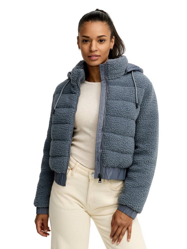Tazzio Winterjacke F804 mit Kapuze, im Bomber-Style & komplett Teddy-Look von Tazzio