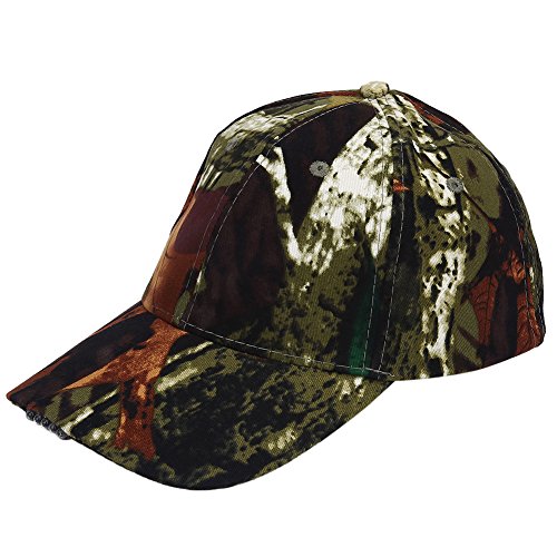 LED Light, LED Base Baseball Herren Baseballkappe Hüte Mütze Hut Camo/Schwarz 5 LED Hut Licht Ultra Bright LED Angeln Hut Hände Frei Für Männer Frauen Jagd Cam Walking Jogging(Tarnung) von Tbest