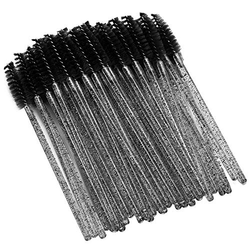 Tbest Flexible Einweg-Mascara-Wimpernpinsel-Set 50pcs für Einfache Anwendung Unter Dem Go-ungiftigen Grün Lila (BLACK) von Tbest