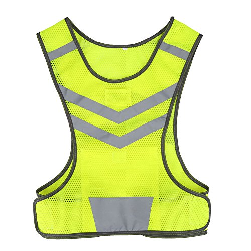 Tbest Lauf Warnweste Herren,Warnweste Fahrrad,Reflektierende Warnweste,Reflektorweste Sicheeitsweste Fahrrad Rahren Einstellbare Hoch Sichtbarkeit Sporn e Für Laufen Wandern ttfläche Frau Mann von Tbest