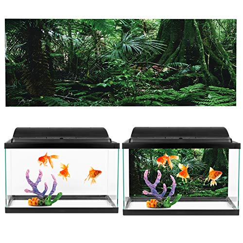 Tbest Tl Fisch Hintergrund PVC Reptil Box Raest Hintergrund P Fisch Wandbild Malerei Dekoration Selbstklebender Aufkleber Repti (61 * 41CM) von Tbest