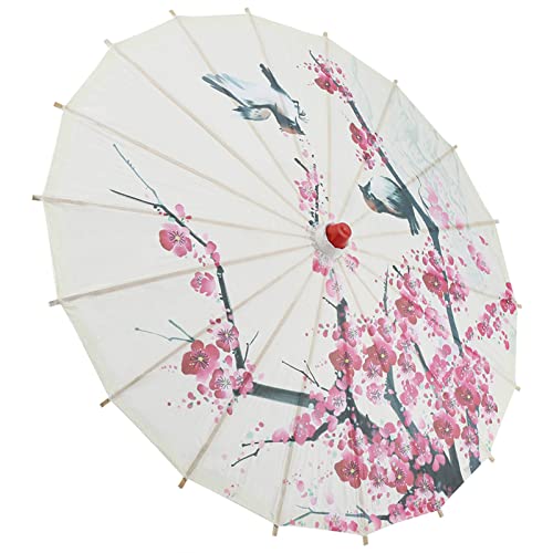 Japanischer Schirm,Geisha Schirm,Geölter Papierschirm,Japanische Regenschirme Für Frauen,Japanischer Sonnenschirm Kleine Größe Handgefertigt Geöltes Papier Regenschirm Chinesische Kunst Klassischer Ta von Tbest