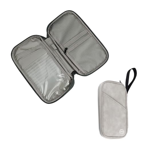 Tcahelly Reisepass Hülle RFID-Schutz Schutzhülle Passport Cover für Reisedokumente, Herren Damen,weiß von Tcahelly