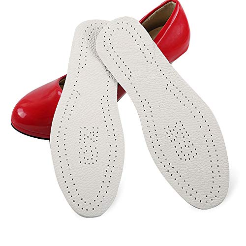1 Paar hochwertige Leder-Einlegesohlen für Herren oder Damen, atmungsaktiv, stoßdämpfende Einlegesohlen, Weiß - weiß - Größe: Medium 1 Paar hochwertige Leder-Einlegesohlen für Herren oder Damen, atmungsaktiv, stoßdämpfende Einlegesohlen, Weiß - weiß - Größe: Medium von Tcare