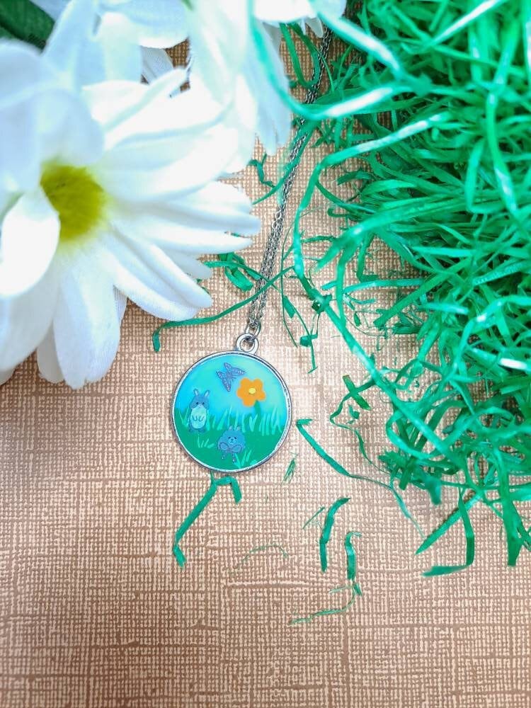 Halskette Hasen Kette Mit Anhänger Kaninchen Osterhase Ostern Gießharz Halskette Hasen Kette Mit Anhänger Kaninchen Osterhase Ostern Gießharz von TcheersHandmades