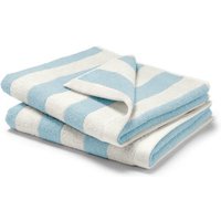 2 Handtücher, hellblau-weiß gestreift von Tchibo