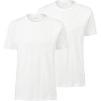 2 T-Shirts mit Rundhalsausschnitt, weiß von Tchibo