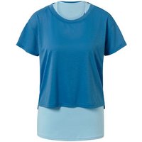 2-in-1-Kurzarm-Sportshirt, blau von Tchibo